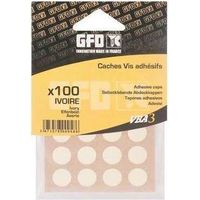 Cache vis bois aggloméré chêne clair adhésif boîte de 100 - GFD - 800062