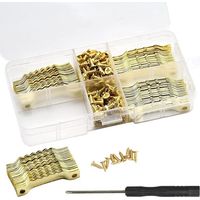 100 x Picture Hooks with 200 Flat Head Screws and a Screwdriver, Picture Hook, Picture Hanger, Picture Hanger, Picture Hook, Wall Picture Hook, Wall Frame Hook