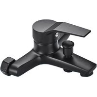Robinets de douche, robinets de douche muraux, noir mat, robinets de douche manuels, robinets de douche en alliage