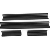 4 seuils de porte de protection décoratifs noirs pour Jeep Wrangler JK 4 portes 2007-2017, garnitures d'entrée en plastique