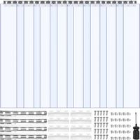 Rideau à Lanière PVC - 122x244 cm - Rideau Lamelles Transparent