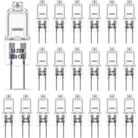 Ampoule Halogene G4 12V 20W, Ampoule G4, Ampoule Halogène Dimmable G4, 2800K, Base G4 BI-pin Capsule Transparente pour Lustres en Cristal