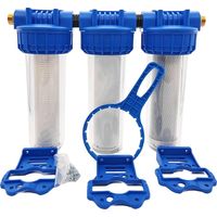 Dreifach-filterhalter 9"3/4 - 20/27 Mit 60 µm + 20 µm Kartusche + 2 In 1 Filter (ca + 5 µm)