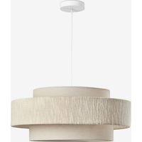 Sklum – Suspension Lumira Ø55 cm – Design cylindrique en fer – Anneaux textiles pour lumière tamisée – IP20 pour intérieur