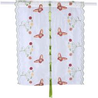 Voilage en Polyester pour Fenêtre, Décor de Chambre et Salon, Valance (Taille S)