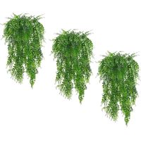 3 Pezzi Piante Artificiali Sospese Falsa Vegetazione Piante in Plastica per Esterni Decorazione di Giardino