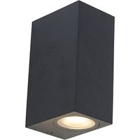 QAZQA Appliques baleno - Moderno - Alluminio - Nero - Allungato GU10 Max. 6 x 4.7 Watt
