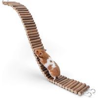 Long Climbing Wooden Ladder for Hamsters Mice Mouse Gerbils Sugar Glider Rat and Other Small Animals-Crezuo