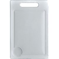 Tabla de cortar 29 x 19 cm - Plástico - Blanco - Aluminio y Plástico