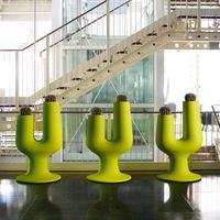 Cache-pot jardinière 2 cache-pots design moderne h126cm Cactus - Vert foncé