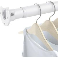 Pair Tringle à vêtements extensible 43-133 cm, pour placard, penderie, buanderie, camping-car