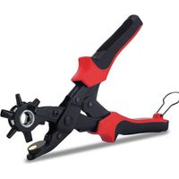 Professioneller Rotationslocher für runde Löcher von 2 bis 4,5 mm, erhältlich in 6 Größen. Ideal zum Stanzen von Löchern in Leder, Karten, Uhrenarmbänder, Taschen, Karton und Schuhe. – AquaForge