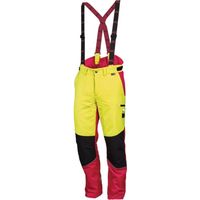 Pantalone protezione forestale comfort taglia 52 giallo fluo / rosso