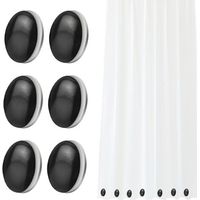 6 Pièces Poids Pour Rideaux Extérieur,Poids Pour Nappe De Table Exterieur,Poids Noirs,Poids De Rideau De Douche,Aimants De Rideau De Douche,Réutilisables Noirs Poids Pour Rideaux De Douche, Rideaux