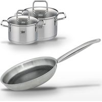 Lot Poêle 24cm & 2 Faitouts 12/14cm Elo Relief Solution