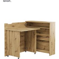 Lenart Work Concept Slim CW-02L escritorio extensible con estantes - izquierda - tablero de 79 cm en roble artesanal