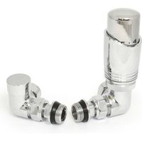 West Delta Corner TRV Thermostatic Radiator Valve and Lockshield - Chrome