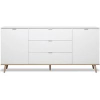 Calicosy Copenhague Buffet Weiß Sonoma Eiche 180 cm