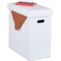 Pouf en cuir artificiel blanc