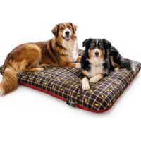 Coussin pour chien géant Chipie 130x80 cm By Moustache Marron et rouge