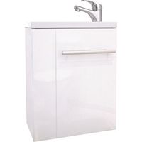 ONDEE ZEN - Lave-mains compact SAM - 40cm - Blanc - Laqué - Livré en kit
