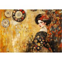 Papier peint panoramique femme abstrait intissé 400x280 cm mural salon chambre grand format design