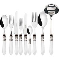 ALADDIN Ghiera Argento Anticato, Posate Set 75 pz, Scatola
