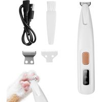 Dog Paw Clipper with LED Light, USB Rechargeable Waterproof Dog Clipper, Quiet, Comfortable Repair, Repair Dog, Cat, Feet, Ears, Body