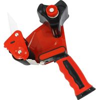 Dévidoir de ruban adhésif d'emballage de 7,8 cm de large pour déménagement, cartons, cartons et boîtes - Rouge