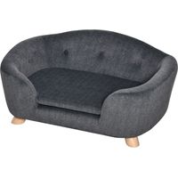 Cuccia per cani taglia piccola max 10kg con cuscino 70x47x30cm grigio antracite