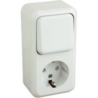 Socle Schuko avec interrupteur blanc Electro Dh 36.470/BI/B 8430552106998