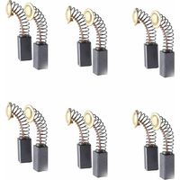 Balais de Charbon,20 Pcs Balai Charbon decker,Balai Charbon Meuleuse,Durable,Utilisé pour Le Marteau éLectrique,Meuleuse D'Angle,Raboteuse éLectrique,Meuleuse éLectrique, Taille (6,5X7,5X13 mm)