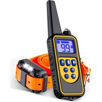 Dog Training Collar Range Dog Shock Collar with Remote for Small Medium Large Dogs Waterproof Electronic Dog Collar 4 Training Modes Light(Orange)