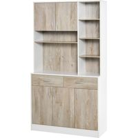 Buffet mobile Dispensa Cucina 100x39x181.5cm Blanc et Bois
