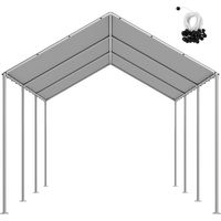 Mophorn Tettoia per Posto Auto Coperto, Copertura per Tenda da Garage 6,0 x 3,43 x 2,87 m, Impermeabile e Resistente ai Raggi UV, Telo con Passeggini a Sfera, Telaio Escluso, Colore Grigio