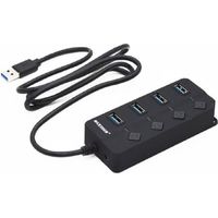 TRADE SHOP - Hub 4 Porte Usb 3.0 Adattatore Di Alimentazione Per Laptop Desktop Hub3-04 -