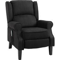 Poltrona Relax Massaggiante Reclinabile Telecomando, 78x83x101cm Nero