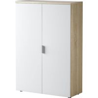 LIBRERIA OFFICE ROVERE CANADIAN E BIANCO OPACO
