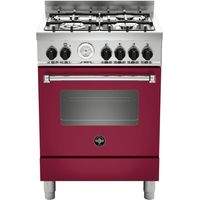 Bertazzoni La Germania Americana AMN664GVIT. Tipo di prodotto: Cucina, Colore del prodotto: Rosso, Tipo di controllo: Manopola. Tipo di piano cottura: Combi, Numero totale di fuochi: 4 Fornello(i),...