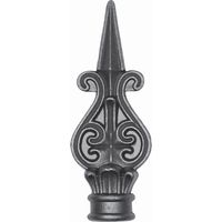 Pointe de lance - Hauteur 190mm largeur 70mm base Ø40mm - Fer forgé - À souder - DECO FER FORGE