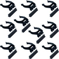 Cyclingcolors – Lot de 10 clips de plinthe Ø 28 mm – Pied de meuble en plastique noir – Pour montage rapide et facile – Compatible avec queue de sapin