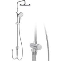 Kit doccia a pioggia sistema doccia con soffione doccia set doccia colonna doccia in acciaio inossidabile set doccia soffione soffione doccia rotondo, Argento