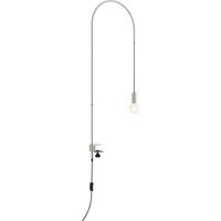 Zafferano - Lampe De Table Wire Avec Pince, Pivotante À 200, H152 Cm, Métal Peint, Ampoule E27 Max 60W Incluse - Blanc