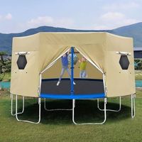 Tente De Protection Pour Trampoline – UPF 50+, Imperméable, Anti-moustiques, S'adapte Aux Trampolines Ronds 1,8/2,4/3 M