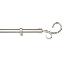 Kit barra cortina báculo plata extensible de 160 - 300 cm