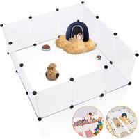 Randaco Enclos DIY lapin blanc Parc pour chiots Clôture Parc pour chiots Chiens