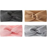 Headband - Elastic Headband - For Running Cycling Yoga - 9.5 Cm Width - Cotton Blend - Pack Of 4