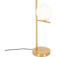 QAZQA flore - Lampe de table - 1 lumière - Ø 18 cm - Doré/Laiton - Design - éclairage intérieur - Salon I Chambre I Cuisine I Salle à manger