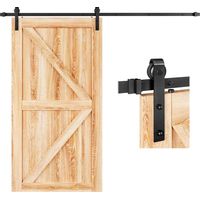 Freosen – Kit rail porte coulissante 244 cm – Acier au carbone – Charge max 100kg – Système sans roue inférieure – Pour espaces confinés