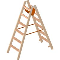 Layher 1020 Holzstehleiter mit 2x6 Stufen
